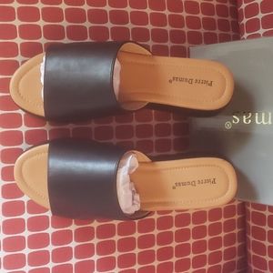 NWT BLACK PIERRE DUMAS-DOLORES FREE AND EASY PLATFORM SANDALS SIZE 8